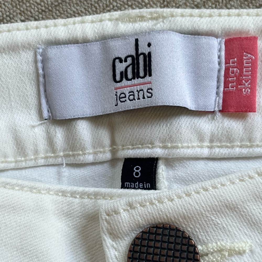 Cabi High Skinny White Denim Jeans. Women’s Size: 8. - Picture 6 of 8